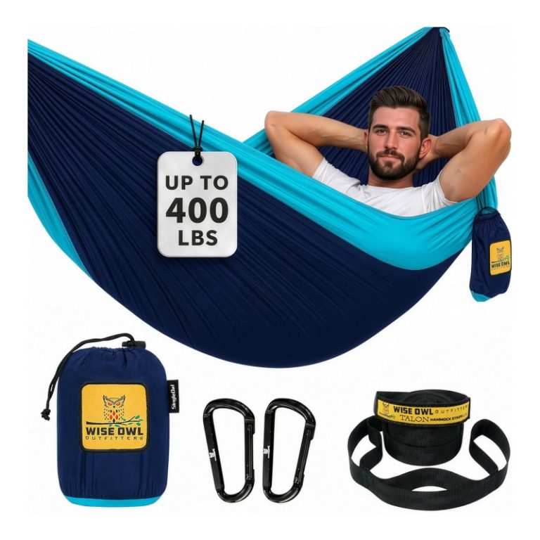 Wise Owl Outfitters nylon camping hammock with tree straps
